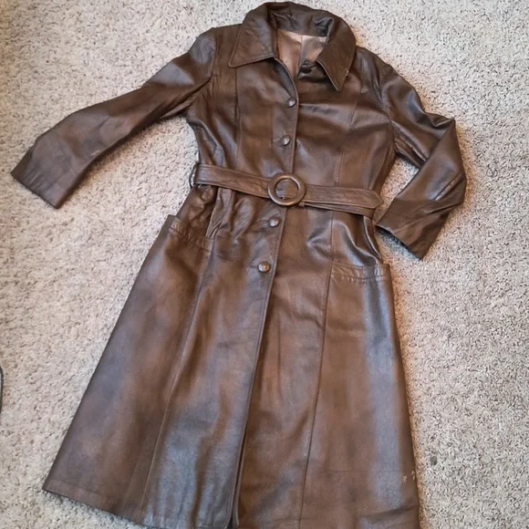 VTG Leather Trench, 16